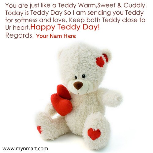 Cute Happy Teddy Day Images With Your Name