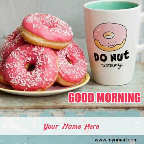 Good Morning with Donuts and coffee