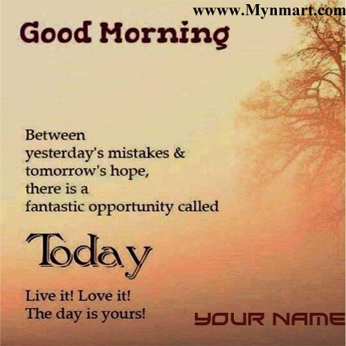 Good Morning With Hopeful Message