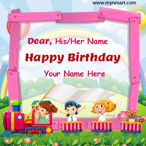 Happy Birthday Cute Kids Special Greeting With Name