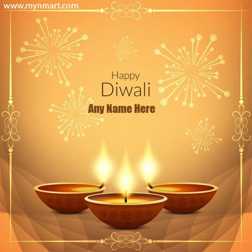 Happy Diwali Designer Greeting with Your Name