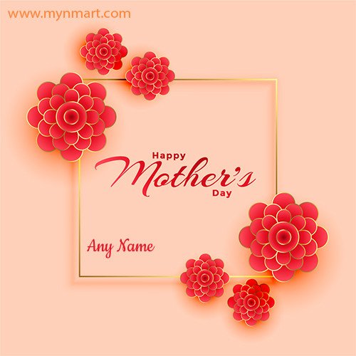 Happy Mother Day Greeting with Flower Decoration
