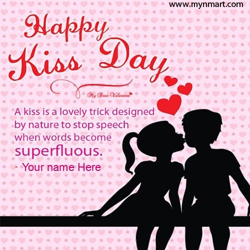 Name On Kiss Day Wishes Image