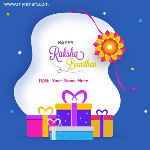 Raksha Bandhan Festival Special Elegant Card With Your Name