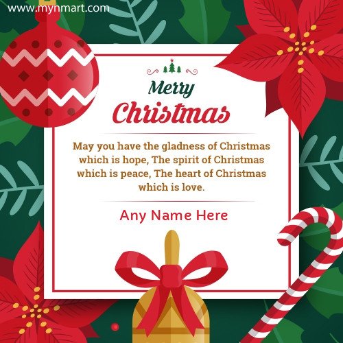 Sentimental Christmas wishes With your name on Card