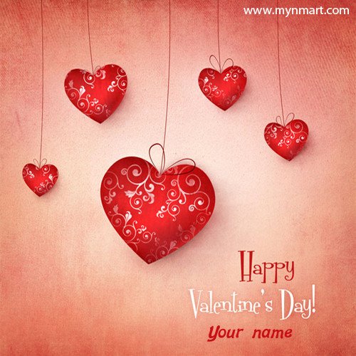 Valentine day with heart shape balloon